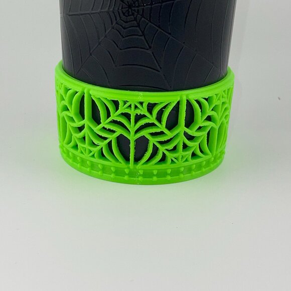 Neon Green Spiderweb Tumbler Topper, Boor or Halo, Stanley Accessories Web Glow - Picture 10 of 10